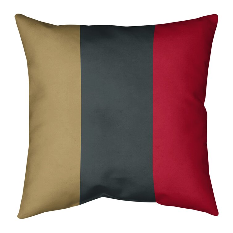Las Vegas Hockey Striped Pillow Cover East Urban Home Color: Steel  Gray/Gold/Black, Size: 20 x 20 - Yahoo Shopping