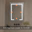 Pharmacie lumineuse 24 X 32 pouces, Pharmacie encastrée ou à surface, horloge, affichage de la température ambiante, désembuage, veilleuse, gradation continue, 3000K-6400K, prises et charnières à gauche.