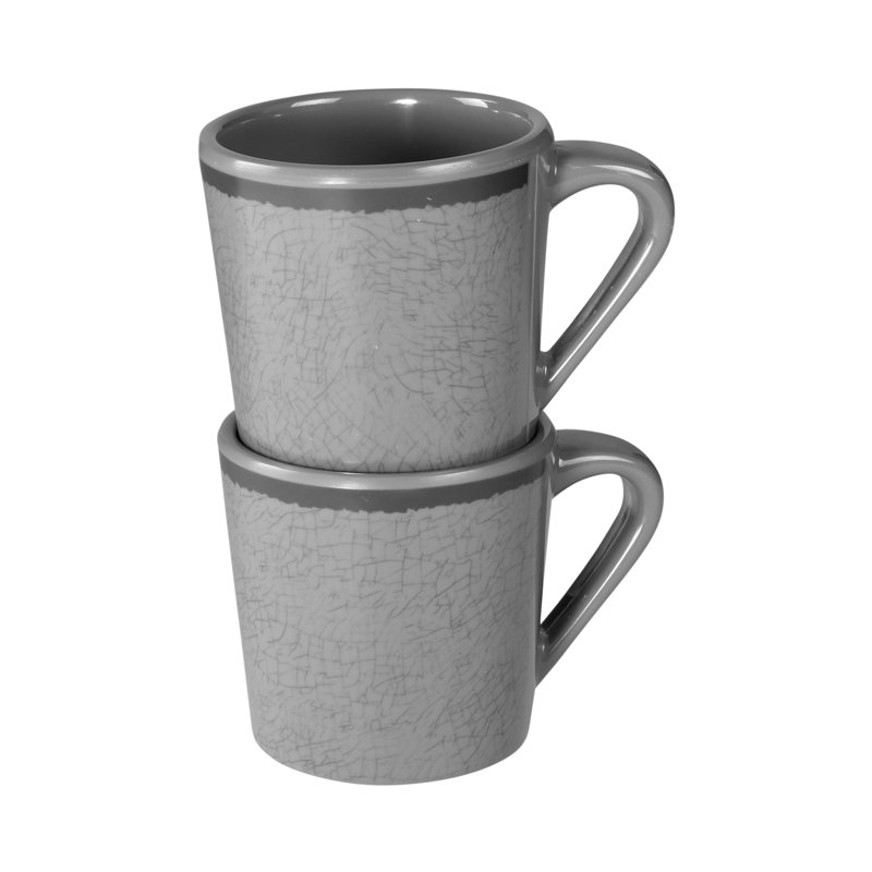 Mojave Melamine Coffee Mug, Gray, 10 oz