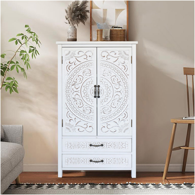 Grande armoire de rangement blanche 27 po Accent
