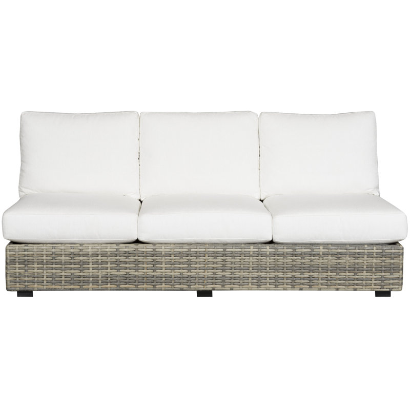 Michael Weiss Montclair 79.5" Wide Outdoor Rectangle Patio Sofa with Cushions, Chatters Chai