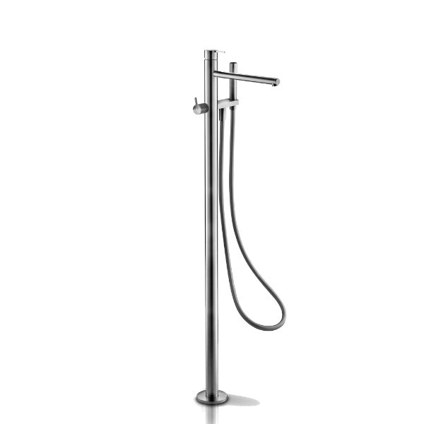 Acquaco Linki Stylo Single-Hole Two Handle Freestanding Bathtub Faucet with Hand Shower with 9-5/8'' Spout Reach