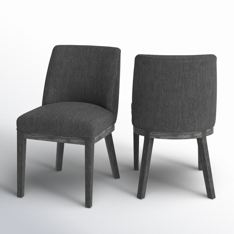 Derone 19'' H Fabric Upholstered Side Chair, Black