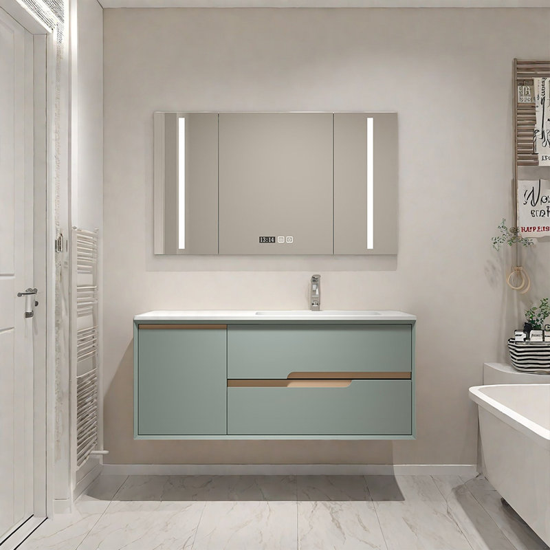Nordic style simple bathroom cabinet, 47"