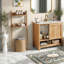 Meuble-lavabo moderne en bois rustique avec rangement