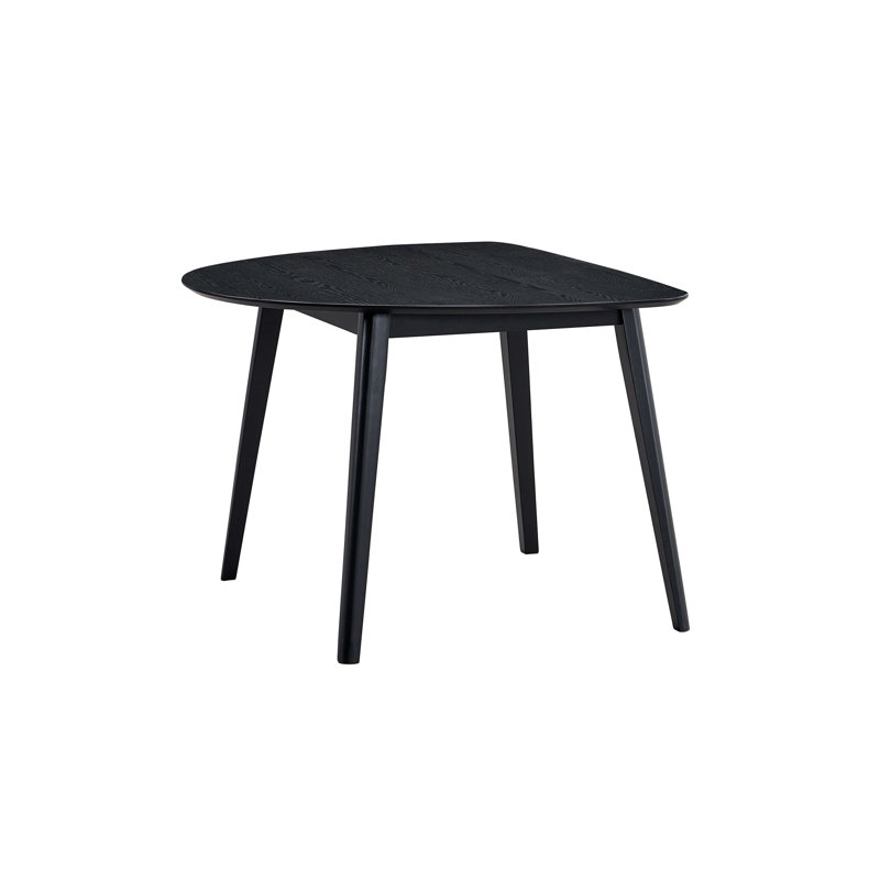 Table de salle à manger à finition noire véritable