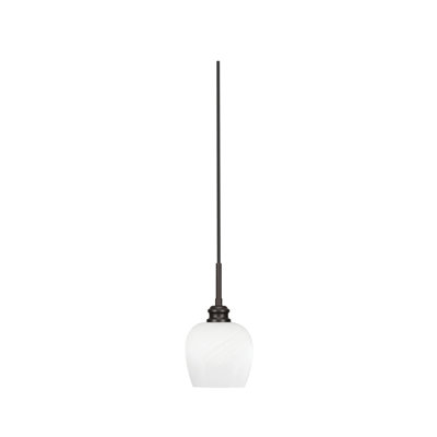 Edge Cord Mini Pendant With 6" White Marble Glass