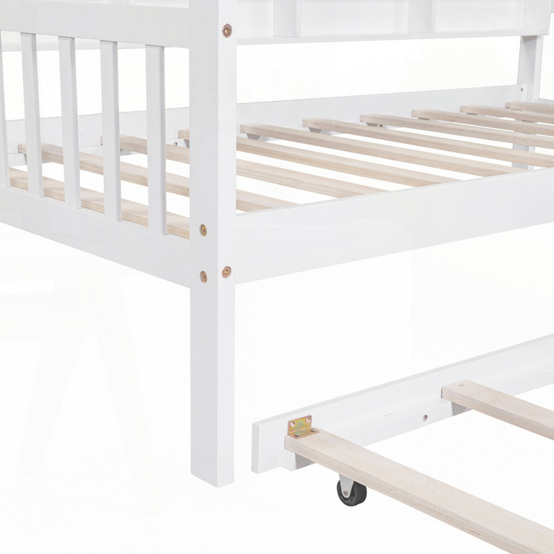 Lit simple en bois avec lit gigogne, Simple