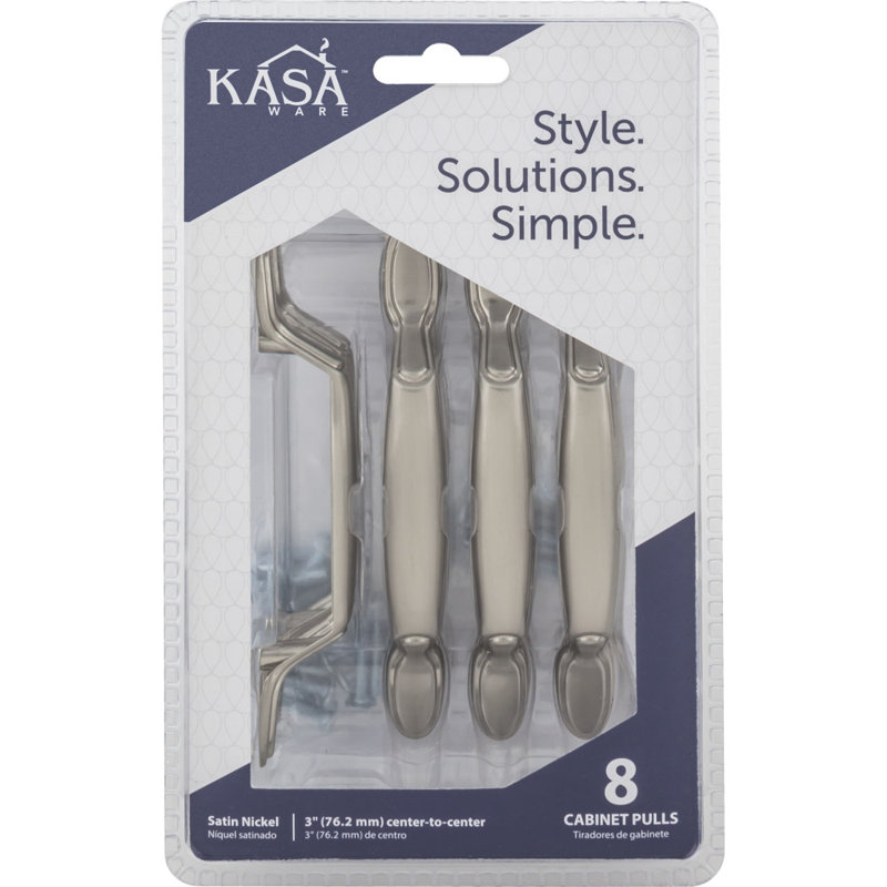3" Center to Center Arch Pull Multipack, Satin Nickel