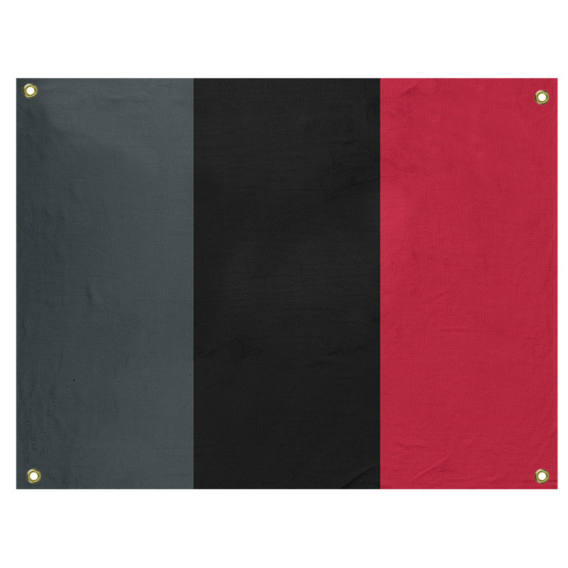 Tapisserie de polyester Las Vegas, Gris acier / noir / rouge, H 50 po x l 59 po x P 1 po