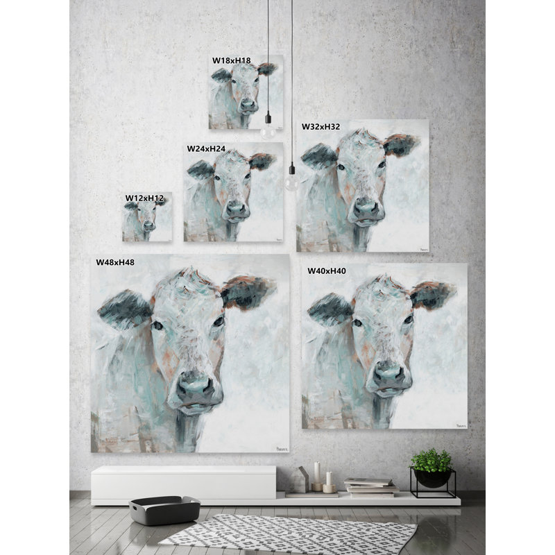 «Cow Groove» par Parvez Taj, reproduction d'art sur toile tendue, H 32 po x l 32 po x P 1,5 po