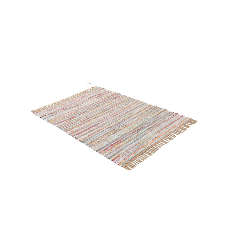 Chindi Hand Woven Kilim Taupe Rug, Rectangle 200 x 290cm