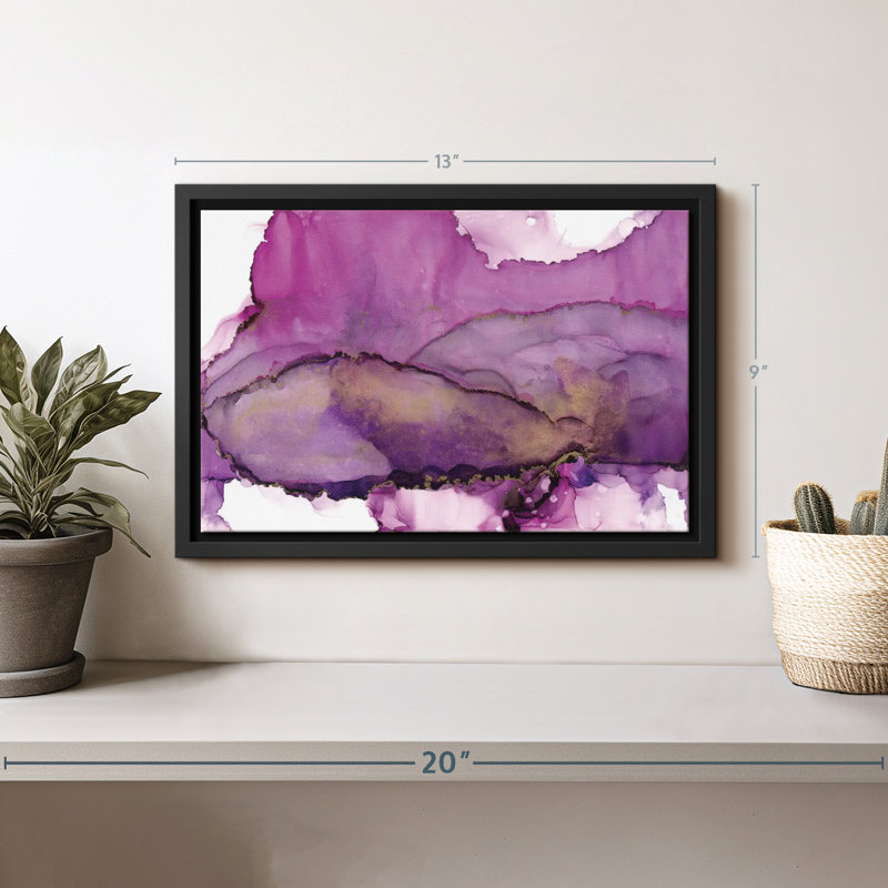 Aquarelle violet, reproduction sur toile, H 9 po x l 13 po