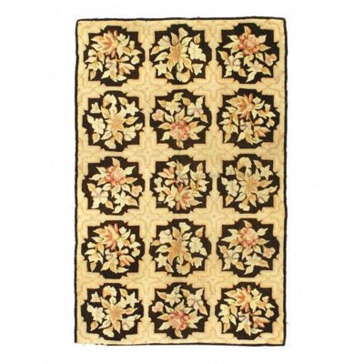 Canvello Antique American Hooked Rug - 3'8'' X 5'9''
