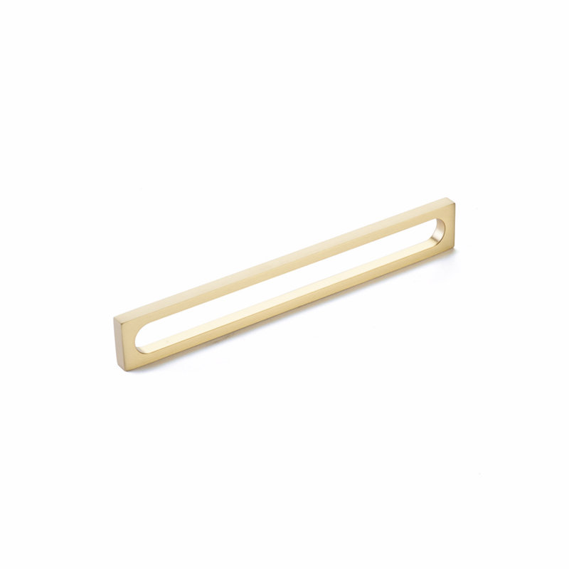 Café Novelty Pull, Unlacquered Brass, 5"