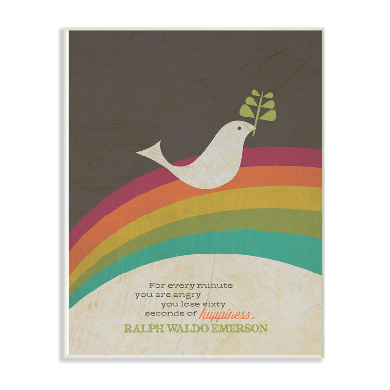 Emerson Happiness, impression panoramique sur toile, Plaque murale, H 15 po x l 10 po