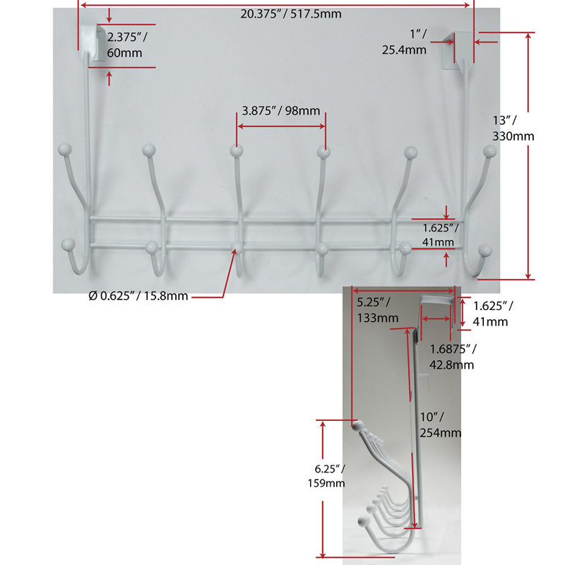 Utility Wall Mounted Coat Rack