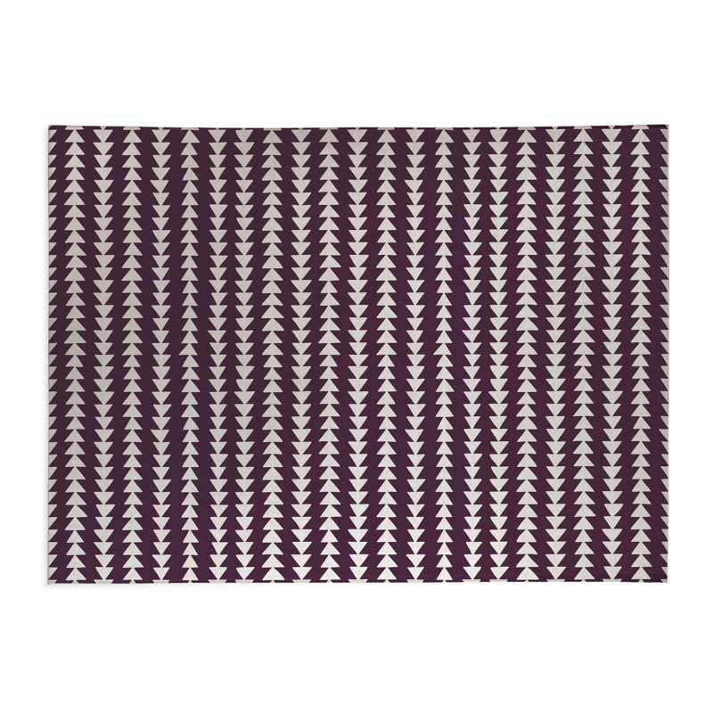 Tapis de cuisine Tribal, Aubergine, Rectangle 5 pi x 7 pi