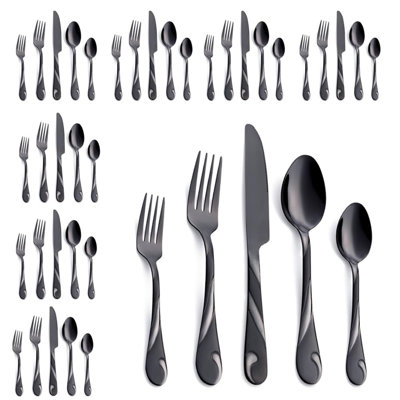 Piece Steel Wood Stainless Steel Hostess Set