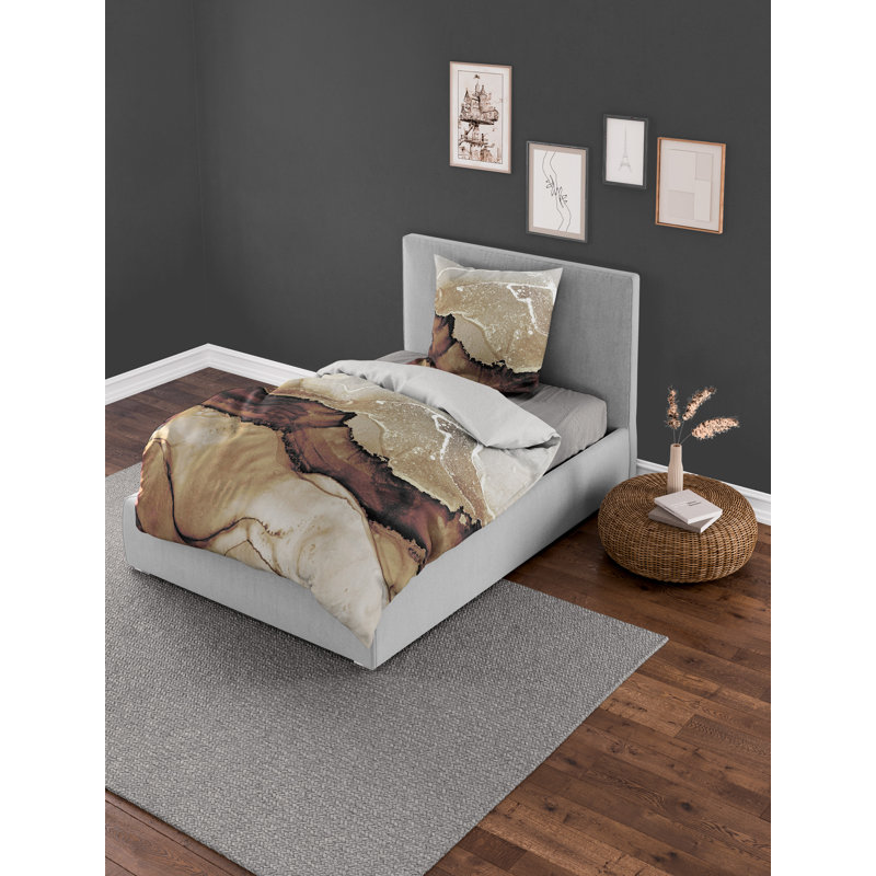 5192 Sateen Abstract Duvet Cover Set with Pillow Shams Included