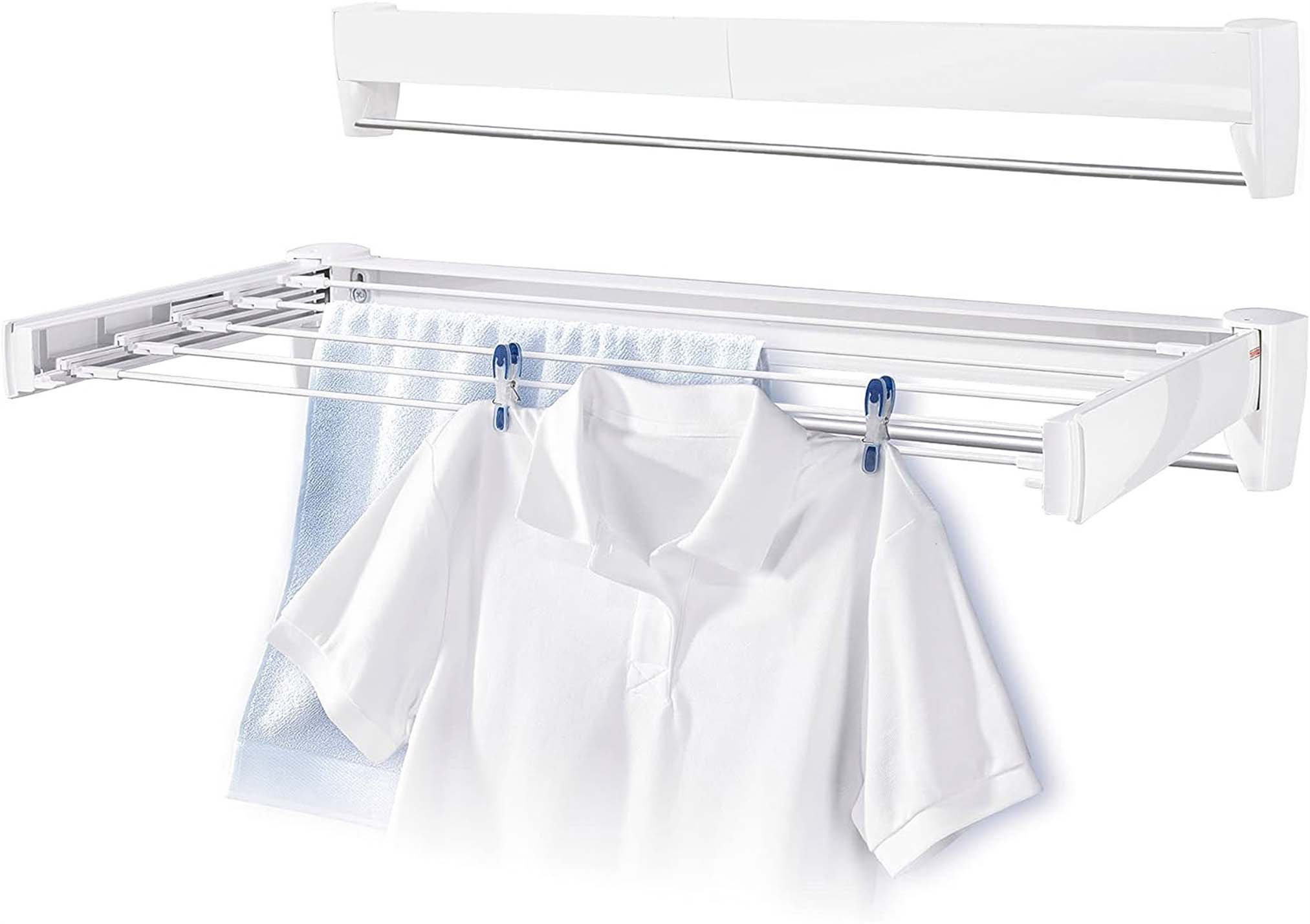 Rebrilliant Wall Mount Retractable Clothes Drying Rack | Wayfair
