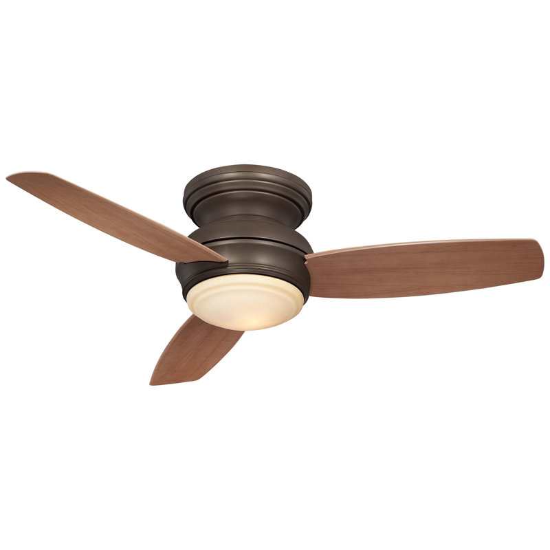 44" Concept II 3 - Blade Outdoor LED Propeller Ceiling Fan with Wall Control and Light Kit Included, Oil Rubbed Bronze