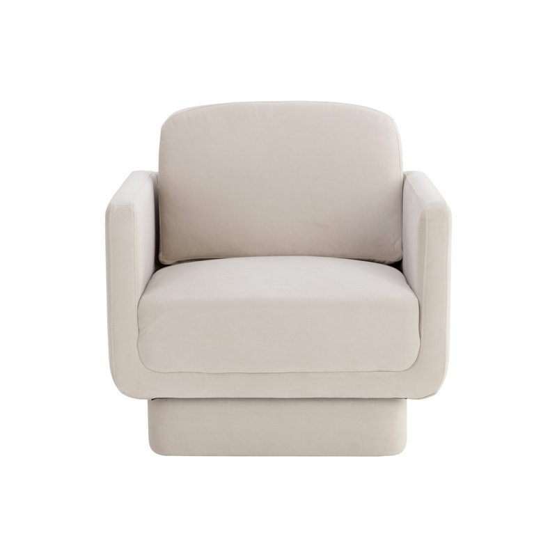 Lounge Chair, Taupe Polyester