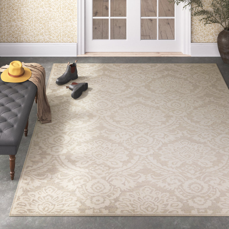 Tansy Wool Floral Indoor Rug, Rectangle 10' x 14'