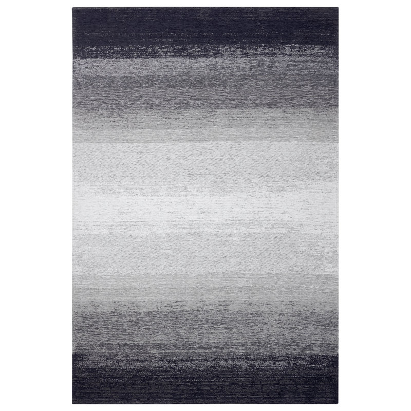 Bila Grey/Black Rug, Rectangular 60 x 90cm
