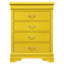 Commode 4 tiroirs Phillipe, jaune-1894886069