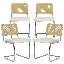 Chaise d'appoint rembourrée en velours avec dossier en rotin Cane-1084805404