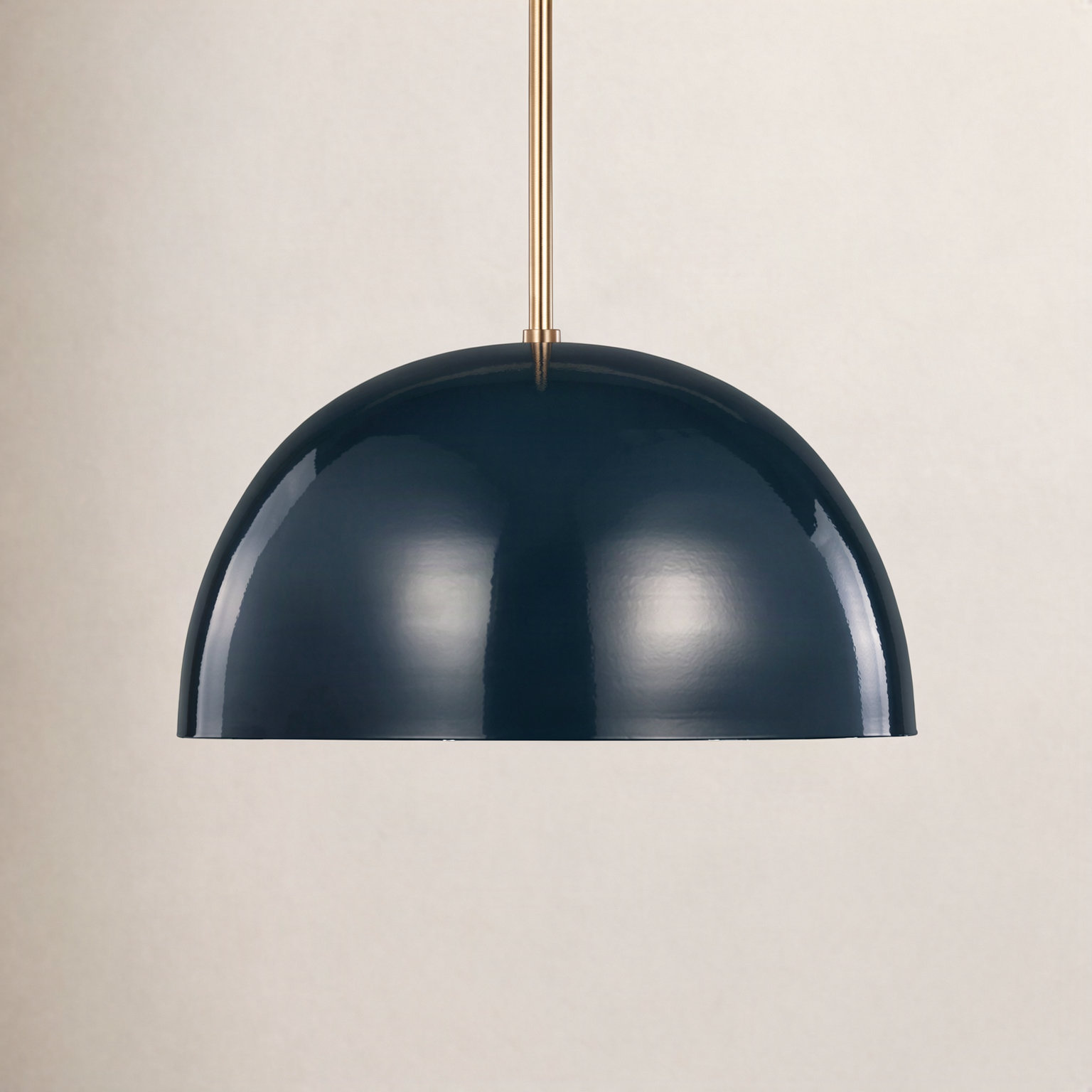 Leona Dimmable Single Light Pendant, Dutch Blue