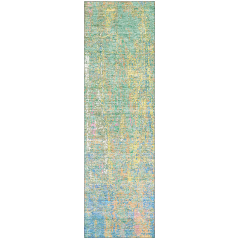 Premium Machine Washable Alaina AMF1931 Abstract Rug, Runner 2'3" x 7'6"