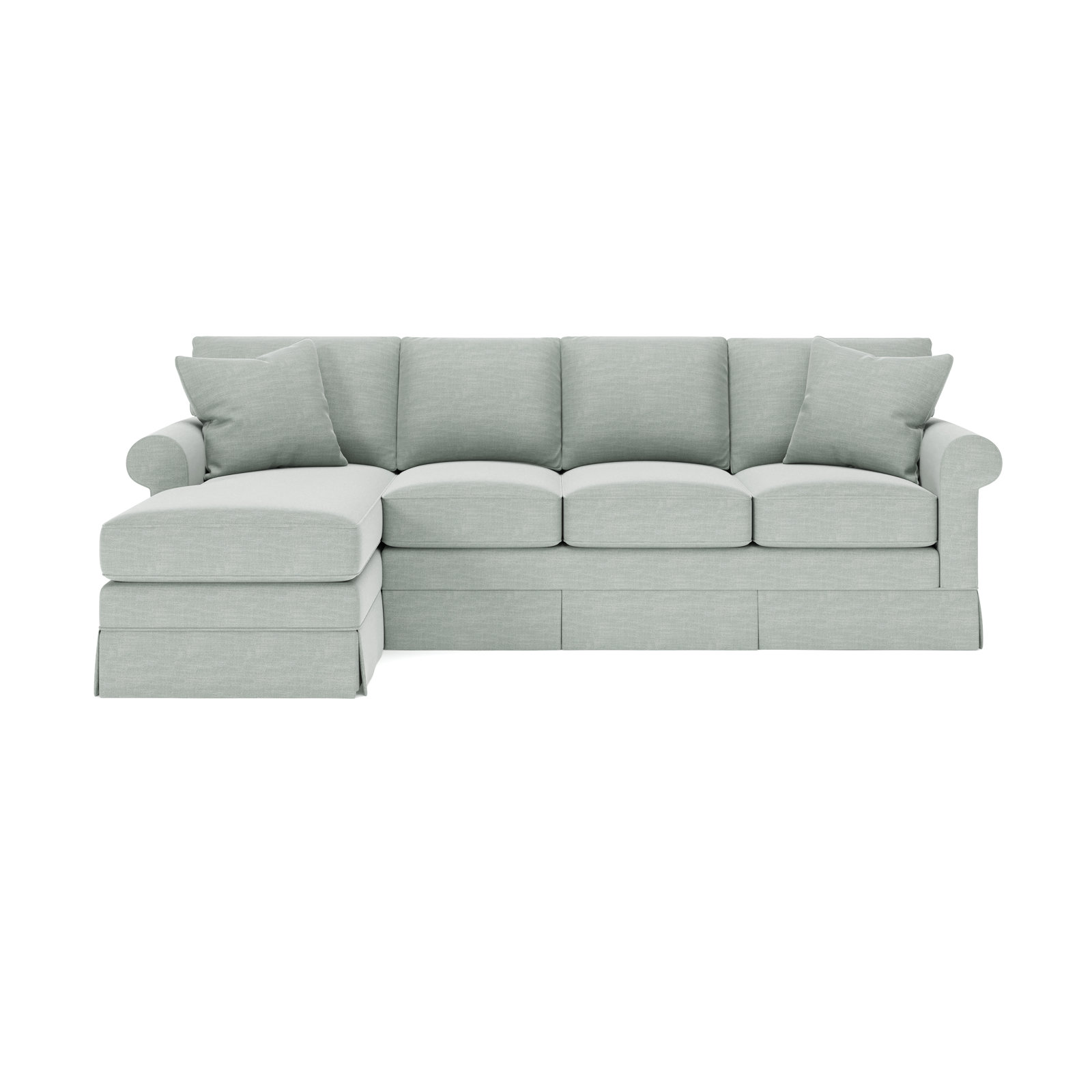 Friedman Sleeper Sectional with Chaise, Left Hand Facing, Conversation Capri Basketweave