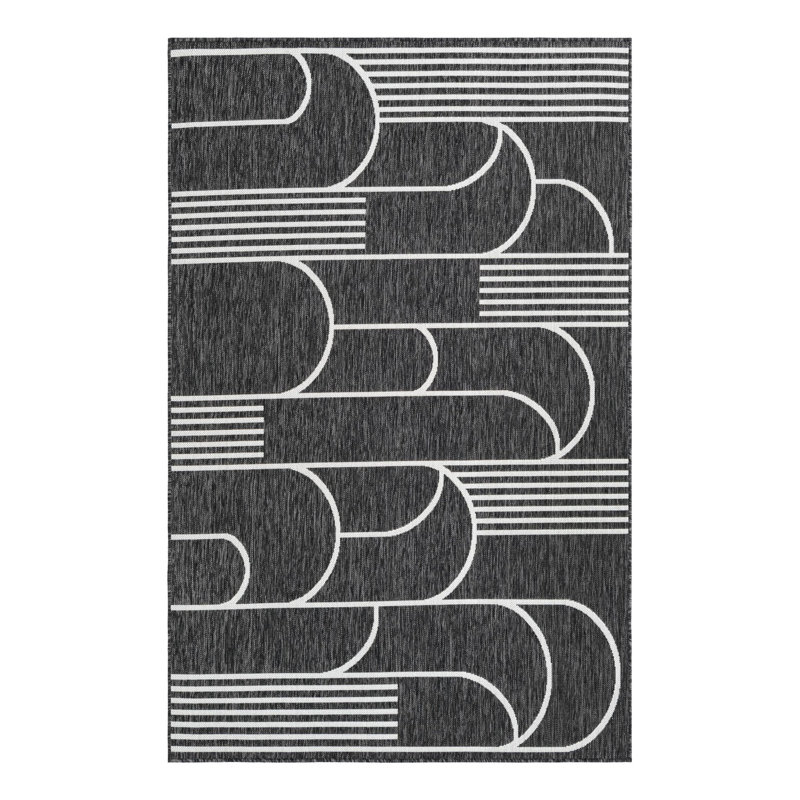 Indoor/Outdoor Modern Area Rug, Rectangle 5'3" x 8'