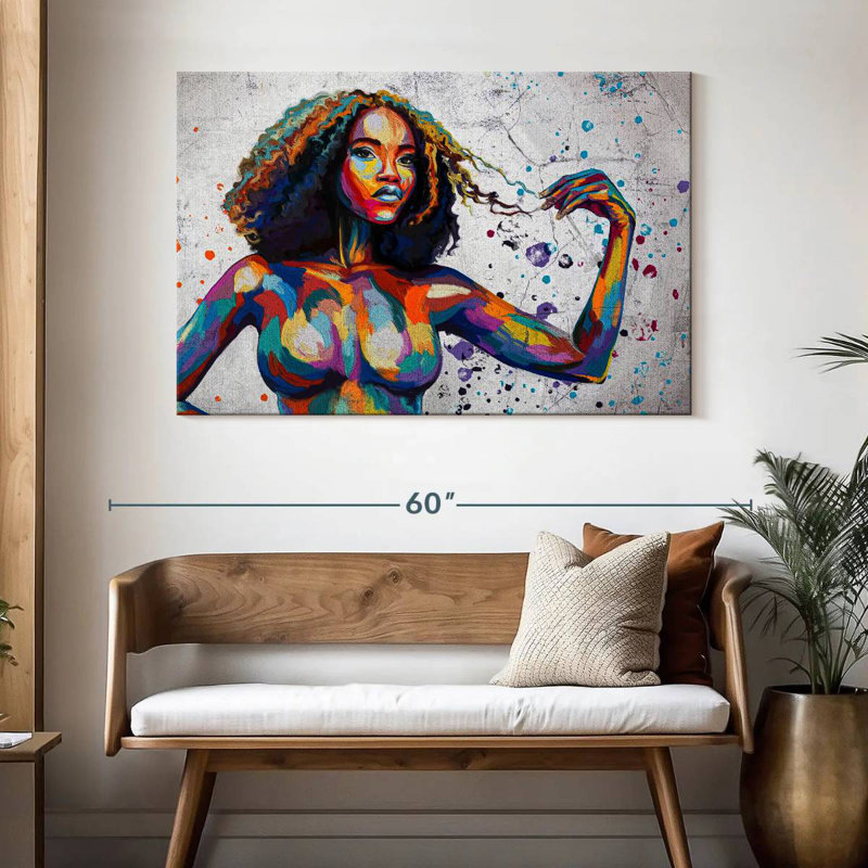Leisha Curvy African Beauty, H 32 po x l 48 po