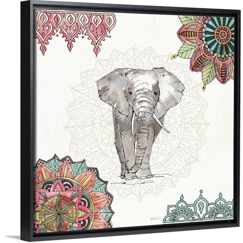 Reproduction d'art sur toile, Toile avec cadre noir, H 26 po x l 26 po x P 2 po