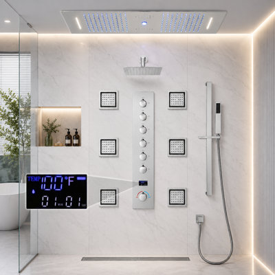 Système de douche complet avec valve brute
