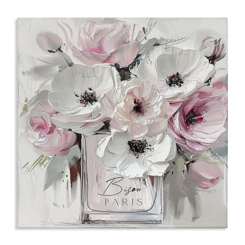 «Blush Pink Bisou Bouquet», art par Annabelle Hall, 30" H x 30" W
