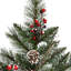 Guirlande de Noël de pin recouvert de neige avec baies de 9 po