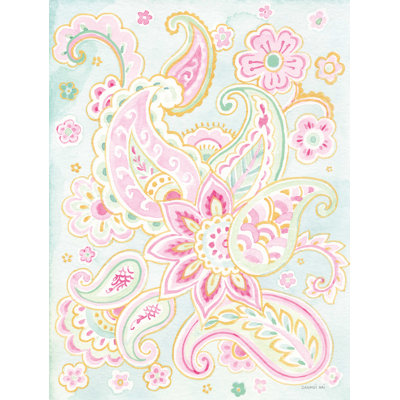 «Pastel Paisley» par Danhui Nai - reproduction d'art sur toile tendue
