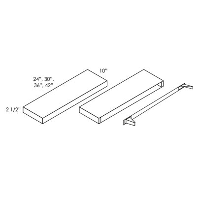 Forevermark AR-FLS24-Brown (AR/PR) Floating Shelves | TSG Woodland Brown Shaker