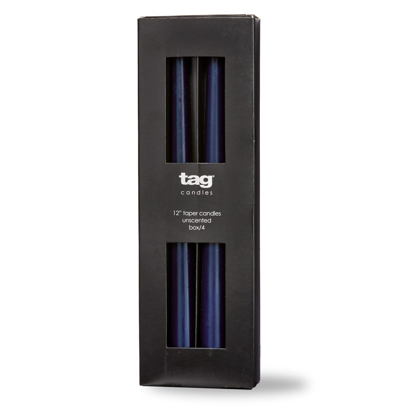 Bougie conique 12 po Color Studio, Marine