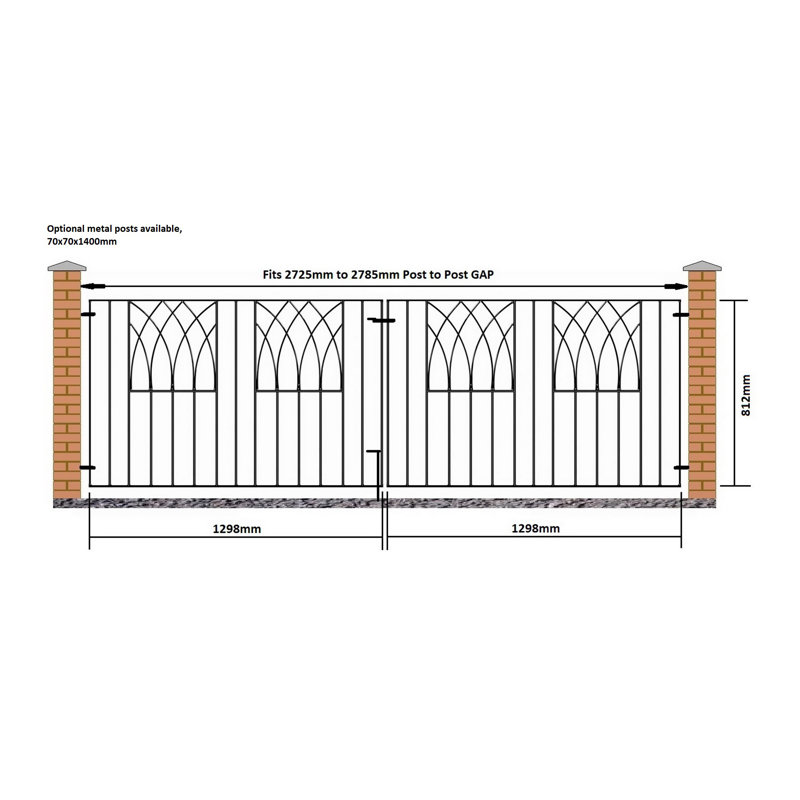 Guero 81 cm H Gate Fencing, 275cm W X 81cm H