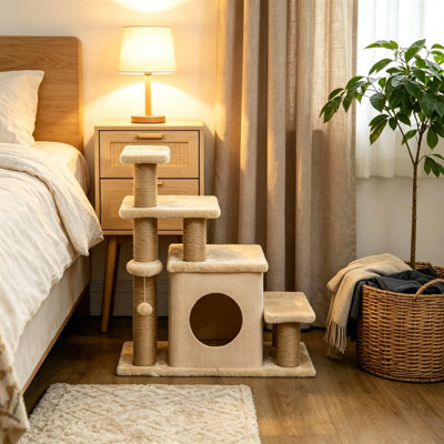 26 " H Cat Scratching Post and Cat Toys