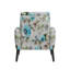 Fauteuil d'appoint floral avec pieds en bois massif-1783063346