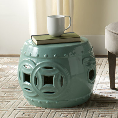 Veer Ceramic Accent Stool