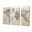 Rustic Route World Map - ensemble d'art sur toile carte du monde-107741508-107741506