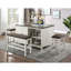 Banc de comptoir 40,6 po Ht. Blanc cassé / gris foncé