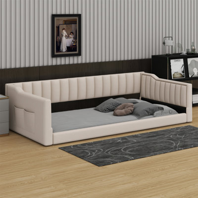 Upholstery Daybed And Side Storage Pocket